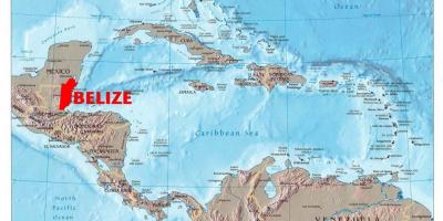 Map of Belize central america