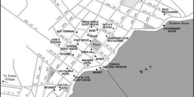 Map of corozal town Belize