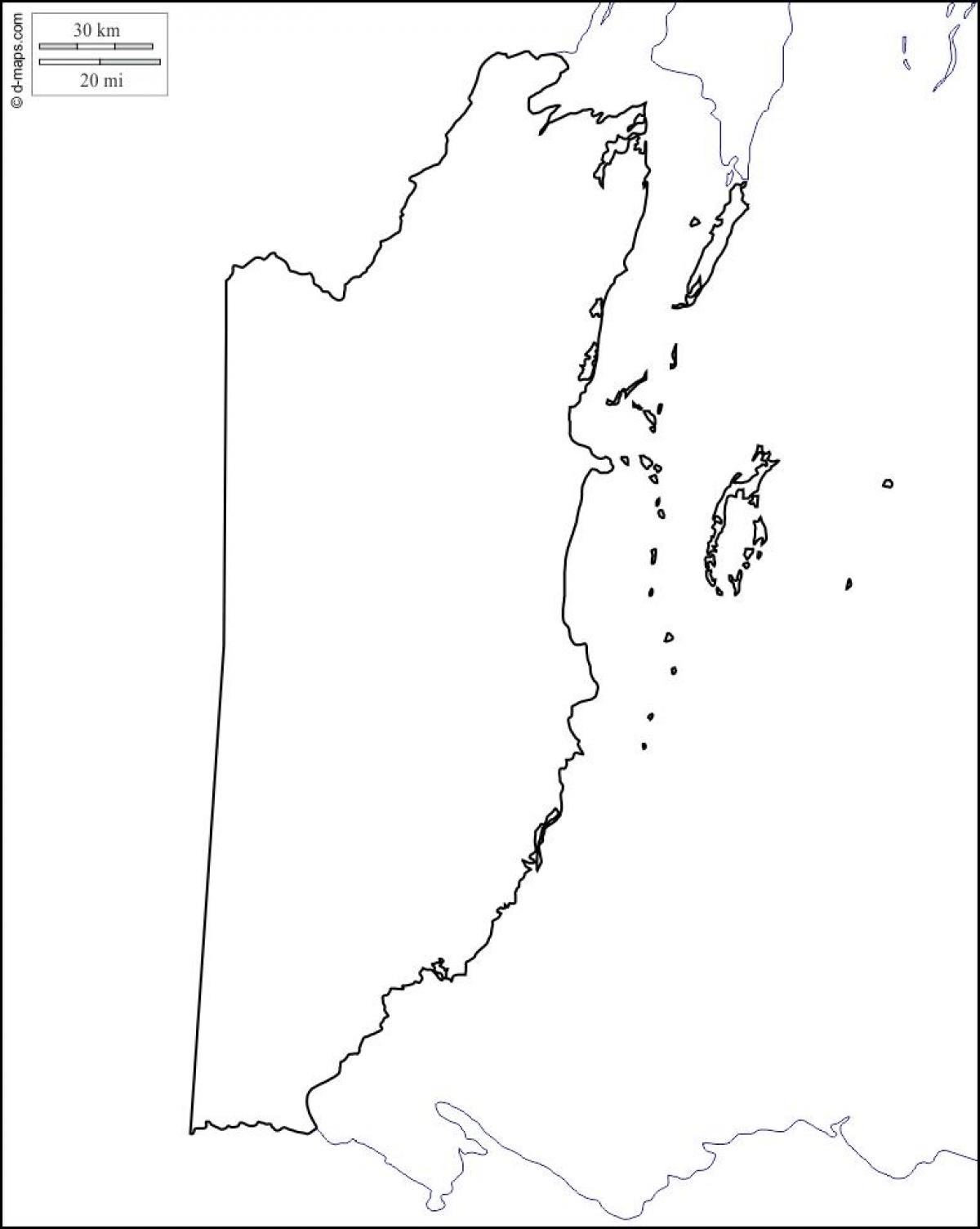 Map of Belize outline