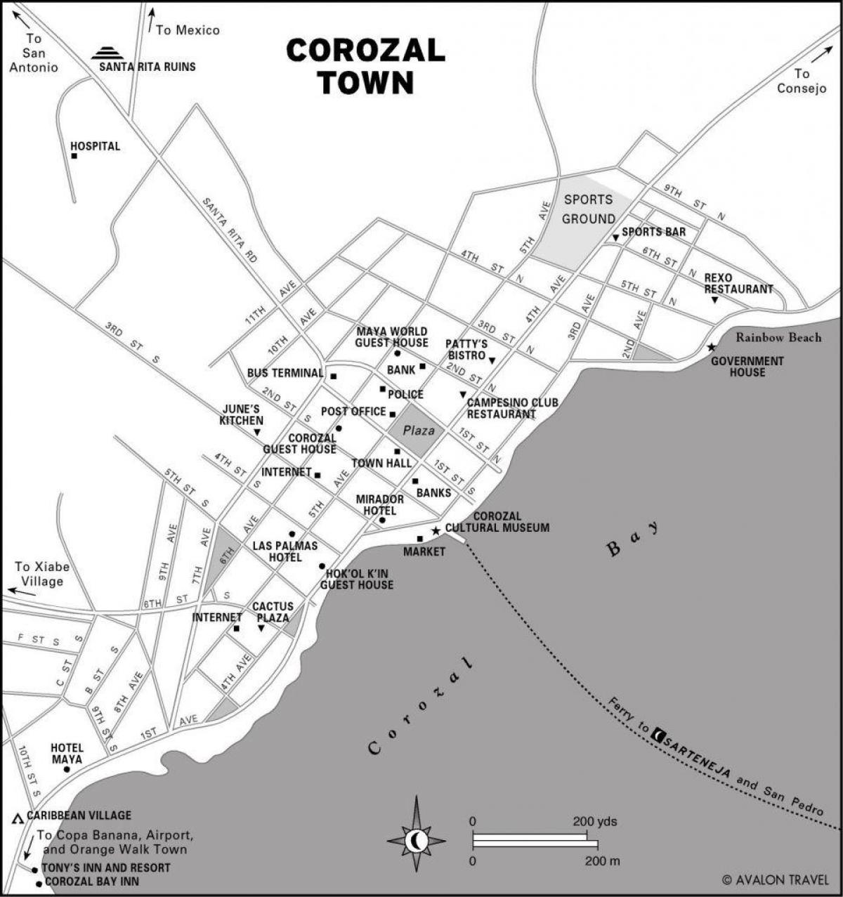 map of corozal town Belize