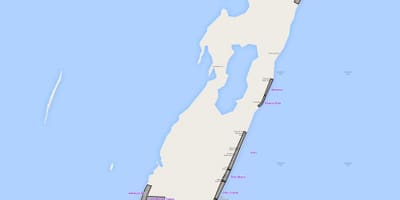Map of ambergris caye Belize