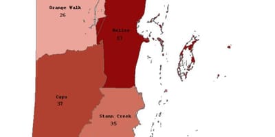 Map of Belize population