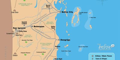 Map of Belize resort