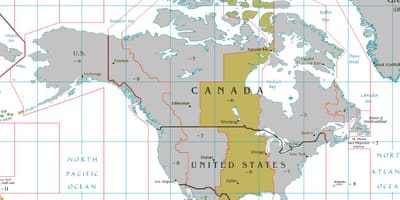 Map of Belize time zone 
