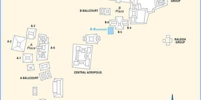 Caracol ruins Belize map