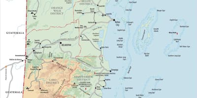 Hopkins village Belize map